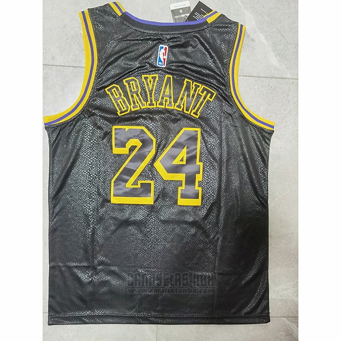 Camiseta Los Angeles Lakers Kobe Bryant #24 Crenshaw Black Mamba Negro